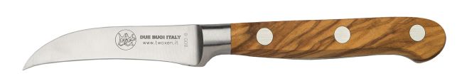 Due Buoi Olive Wood Curved Paring Knife