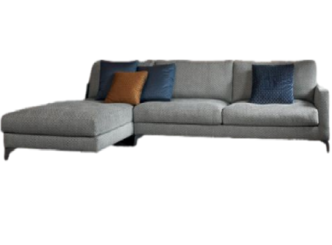 Franco Sectional Fabric Sofa with Chaise Longue