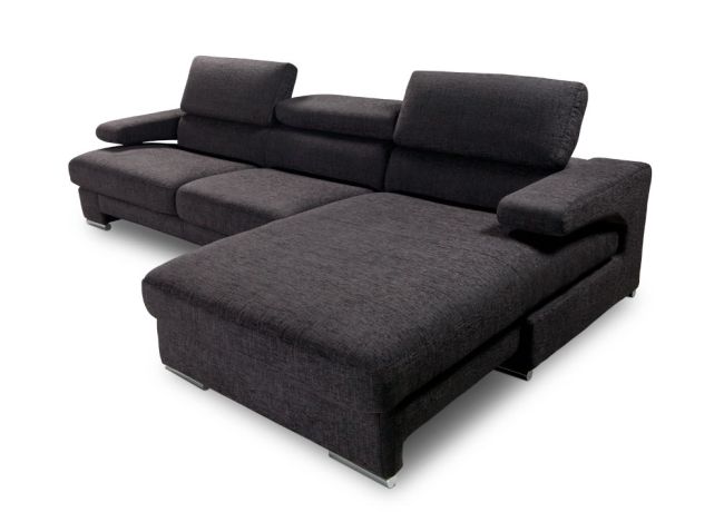 Opera Fabric Sectional Sofa with Chaise Longue
