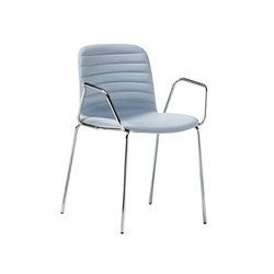 Stackable Liù Chair with Armrests by Midj