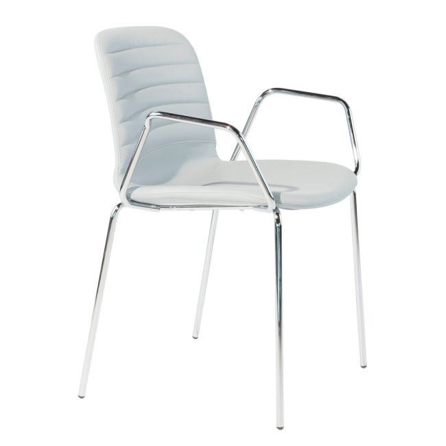 Stackable Liù Chair with Armrests by Midj