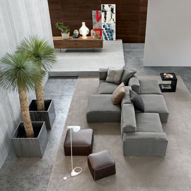 Modulo Componible Double Side Leather Sofa 358