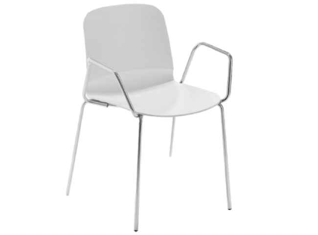 Stackable Outdoor Liù Chair with Armrests by Midj